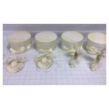 4 Ceramic Hat & Shoe Ornaments