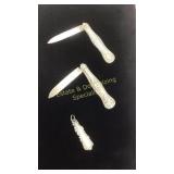 Utensil Handle Pen Knives & Sterling 4g Pendant