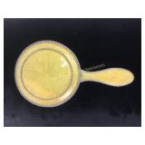 Milo & Tilly Yellow Swirl Enamel Hand Mirror