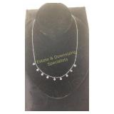 18K Gold & Sterling Necklace w/ Amethyst