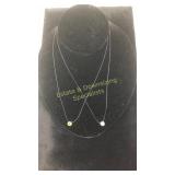 2 14K Pendants on Polyfiliment Strands