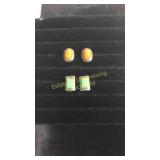 2 Pairs of  Artist Signed Sterling Silver Earrings