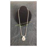 Fine Sterling Chain & Abalone Pendant