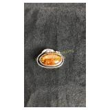 Artisanal Amber Brooch