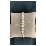 Sterling Bracelet w/ Aquamarine Gems