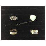 4 Sterling Rings Size 9.25-10.25