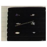 6 Sterling Size 9-10 Rings 24.2 Grams Total Weight