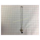 Sterling Jasper Onyx Necklace 20" L