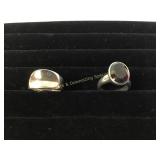 2 Sterling Size 10 Rings 23.9 Grams Total Weight