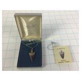 Silver-Toned  Arrowhead Necklace in Box