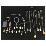Lot of Religious Pendants & More