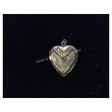 10K on Sterling Heart Locket