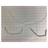 Sterling Necklace & 2 Bracelets