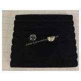 2 Sterling & Citrine Rings Size 9.25-10