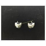 14K & Sterling Blue Topaz Earrings