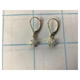 14K Diamond Earrings 1.4 Grams Total Weight