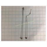 2 Heart Pendants on Chains 23" L & 16" L