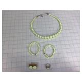 Pale Green Semiprecious Necklace, Bracelets & More