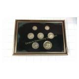 Framed Quarters Dimes Half Dollar