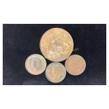 4 British & Canadian Coins Early 20th Century