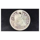 1876 US Silver Quarter Dollar Coin