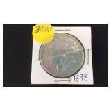 1898 Morgan Silver Dollar in Coin Holder