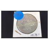 1878-S Morgan Silver Dollar in Coin Holder