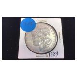 1889 Morgan Silver Dollar in Holder