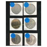 6 Eisenhower Dollar Coins 1971, 1972 & 1976