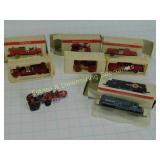 5 Die Cast Fire Engines & Plastic Locomotive