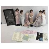 5 Porcelain Jacqueline Kennedy Portrait Dolls