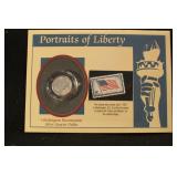 Portraits of Liberty - Silver Quarter w/Stamp
