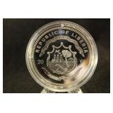 2010 D-Day WWII Silver $20. Commemorative Coin