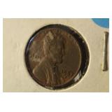 1957-D Wheat Cent Filled in B - Error