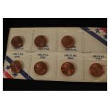 Zinc Penny Collection, Lot of 7