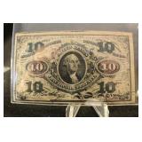 1863 United States 10 Cent Fractional Currency