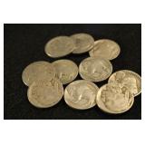 Lot of 10 Buffalo Nickels-Mixed Dates