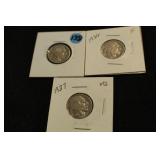1935, 1936, 1937 Buffalo Nickels