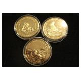 Lot of 3 Casino Gaming Tokens