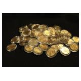 Lot of 54 Gold Plated State Quarters