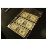 Lot of 3 - One Dollar Notes Early