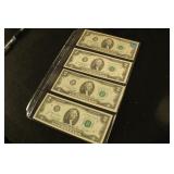 Lot of 4 Two Dollar Notes