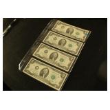 Lot of 4 Two Dollar Notes