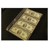 Lot of 4 - Two Dollar Notes