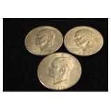 Lot of 3 Eisenhower Dollars