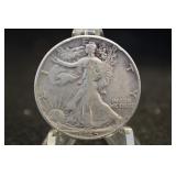 1945 Walking Liberty Silver Half Dollar