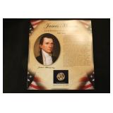 James Monroe Commemorative Dollar w/Stamp