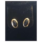 Beautiful Sterling Silver GP Dark Stone with 14K