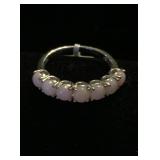 .925 Sz 8 Ring with Pink Stones