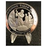 .925 1oz Silver Round Prohibition